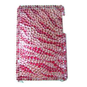 BLING PINK ZEBRA SHELL COVER CASE for iPod Touch 3G 3rd  