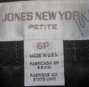 Classy charcoal gray and white JONES NEW YORK versatile pant suit 4P 