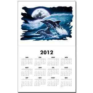  Calendar Print w Current Year Moon Dolphins Everything 