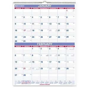  Two Months Per Page Wall Calendar, 22 x 29 Office 