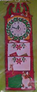 BUCILLA CHRISTMAS Time CARD HOLDER Clock/Cat/Mice NEW  
