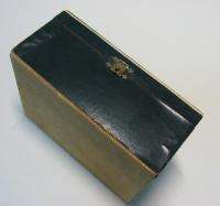 VINTAGE WOODEN CIGAR CASE HUMIDOR LEATHER SURFACE  