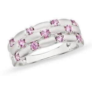  1/2 Carat Pink Sapphire Sterling Silver Ring Jewelry