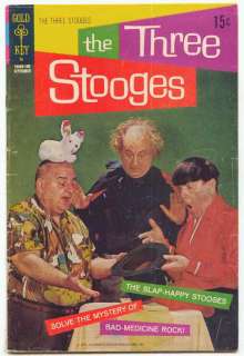 THE 3 STOOGES comics #52 gold key photo cover  
