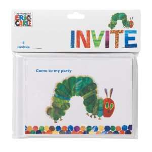  Very Hungry Caterpillar Party Invitations (Set of 8 
