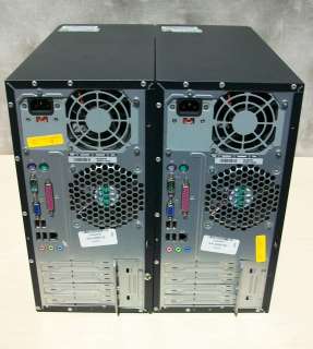 Lot of 2 HP Compaq DX2200 Desktop Tower PC Pentium 4 2.93GHz 512MB 