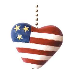   Country flag HEART home Decor ceiling Fan Pull chain