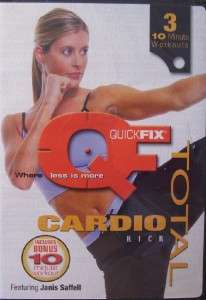 x3 Quick Fix Workout Exercise DVDs Power Yoga~Core Abs~Cardio Kick 170 