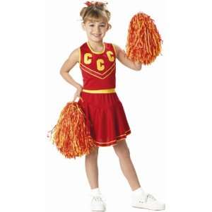    Childs Red & Gold Cheerleader Costume (Medium) Toys & Games