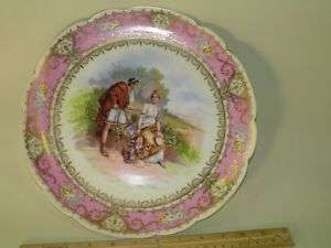 IMPERIAL CROWN CHINA, AUSTRIA HAND DECO FIGURAL PLATE  