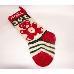    Hand knitted Teddy Bear Christmas Stocking: Everything Else