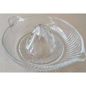  Crystal Glass Citrus Juicer   8 inches x 4 inches 