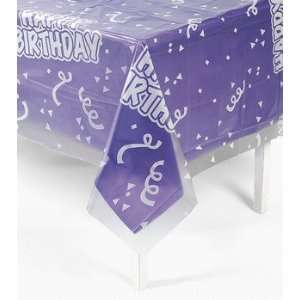 Clear Happy Birthday Printed Table Cover   Teacher 