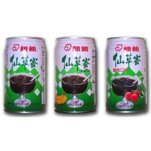 Twelve pack of Chin Chin Grass Jelly Drink with Lychee 11 Oz   330ml 
