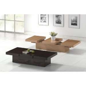   Brown Wood Modern Coffee Table with Hidden Storage: Home & Kitchen
