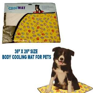  Cooling Pet Mat Colorful Paw Print Design (Large 36 x 26 