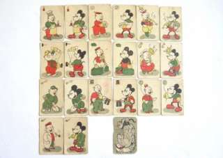 DISNEY PLUTO MICKEY MOUSE ANTIQUE PLAYING CARDS GAME  
