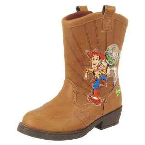   Boys Toy Story Light Up Cowboy Boots   Tan Size 5 