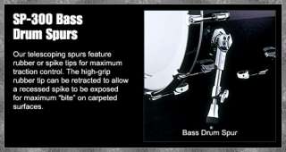 SP 300 Bass Drum Spurs   Our telescoping spurs feature rubber or spike 