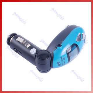   Car  Player Modulator Wireless FM Transmitter USB SD MMC Slot Blue