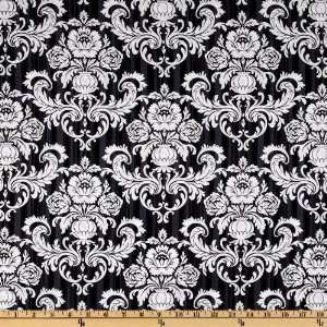   Noir Damask Black/White Fabric By The Yard Arts, Crafts & Sewing