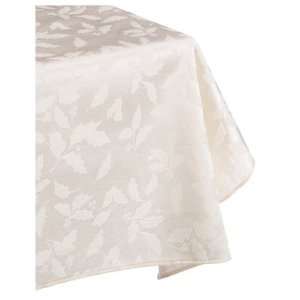    Lenox Holly Damask 52 by 70 Inch Tablecloth, Ivory