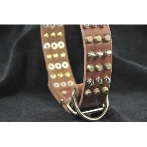 Dean & Tyler Leather Dog Collar 3+3   High Quality Leather From 