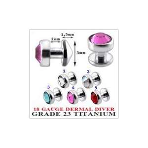    Grade 23 Solid Titanium Dermal Diver Body Piercing Jewelry Jewelry