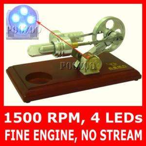   AIR STIRLING ENGINE ELECTRICITY/POWER GENERATOR FUNNY TOY WITH 4 LEDs