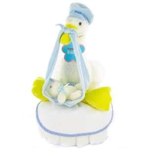   New Baby Boy Diaper Cake   Great Centerpiece or Shower Gift Idea Baby