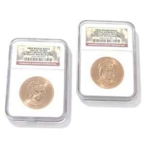  2007 Martha Washington & Abigail Adams Pair BU Bronze Coin 