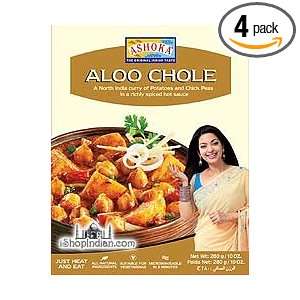 Ashoka Ready to Eat Aloo Chole, Potato & Chick Pea Curry, 10 ounce 