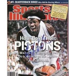 Ben Wallace (Detroit Pistons) autographed Sports Illustrated Magazine