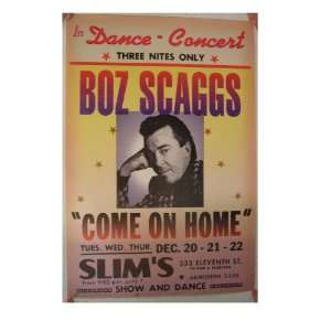 Boz Scaggs Poster Come On Home Concert