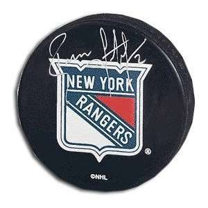 Brian Leetch Autographed Hockey Puck
