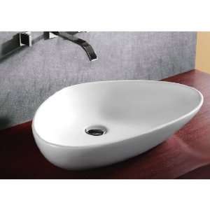 Caracalla CA4925 Round White Ceramic Vessel Bathroom Sink 