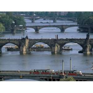  Charles Bridge on the Vltava River, Prague, Czech Republic 