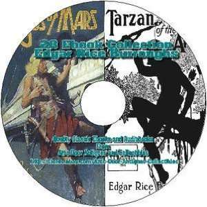 28 Edgar Rice Burroughs Ebooks on CD Tarzan John Carter Kindle Nook 