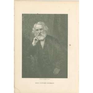    1882 Print Poet Henry Wadsworth Longfellow 