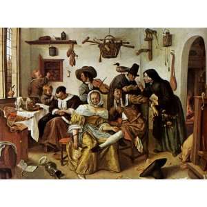  FRAMED oil paintings   Jan Steen   24 x 18 inches   Beware 