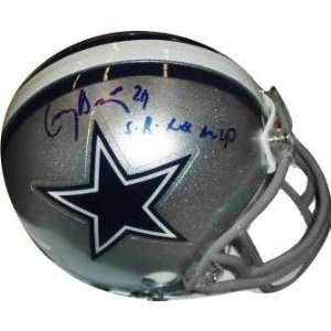 Larry Brown Dallas Cowboys Autographed Riddell Mini Helmet with SB MVP 
