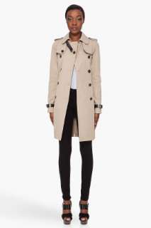 Barbara Bui Leather Trimmed Trench Coat for women  