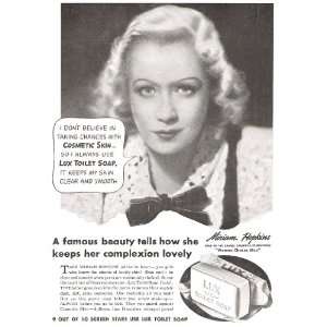   Soap 1937 Original Advertisement with Miriam Hopkins 
