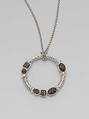    Black Diamond & Sterling Silver Necklace customer 