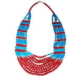  Sky Blue, Clustered Beads, Multi stranded Necklace, with 
