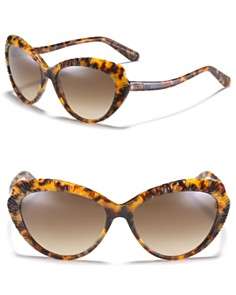 Alexander McQueen Ridged Cat Eye Sunglasses