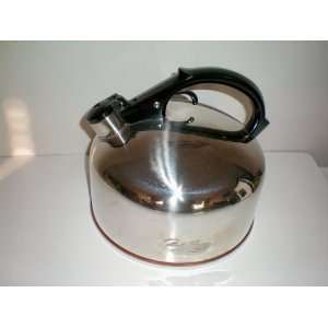 Paul Revere Ware Stainless Whistling Teapot Tea Pot Copper Bottom