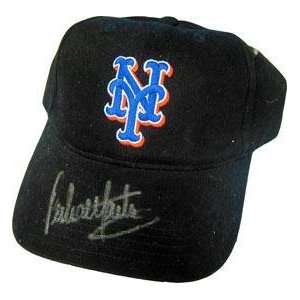 Pedro Martinez Autographed New York Mets Hat   Autographed MLB Helmets 
