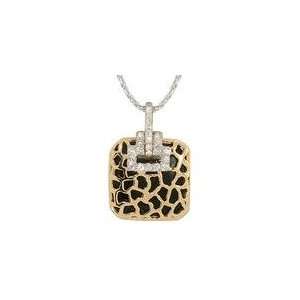 Peter Lam Leopard Diamond and Agate Pendant Necklace in 18k Two Tone 