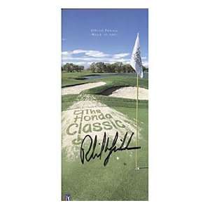 Phil Mickelson Autographed / Signed 2001 Honda Classic Parings 